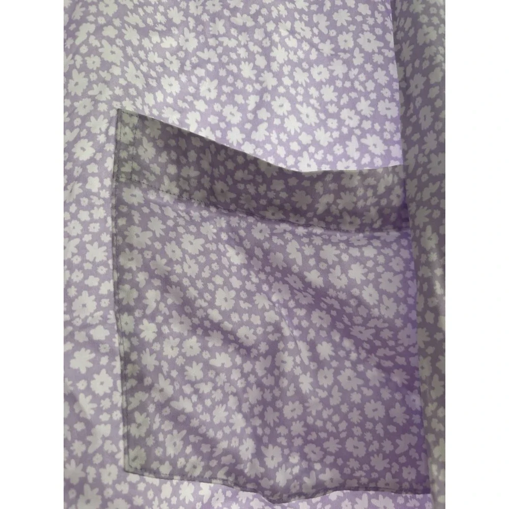 Victoria's Secret Pink Floral Pajama Top 2X Purple L/SL Button Up Tencel NWT NEW
